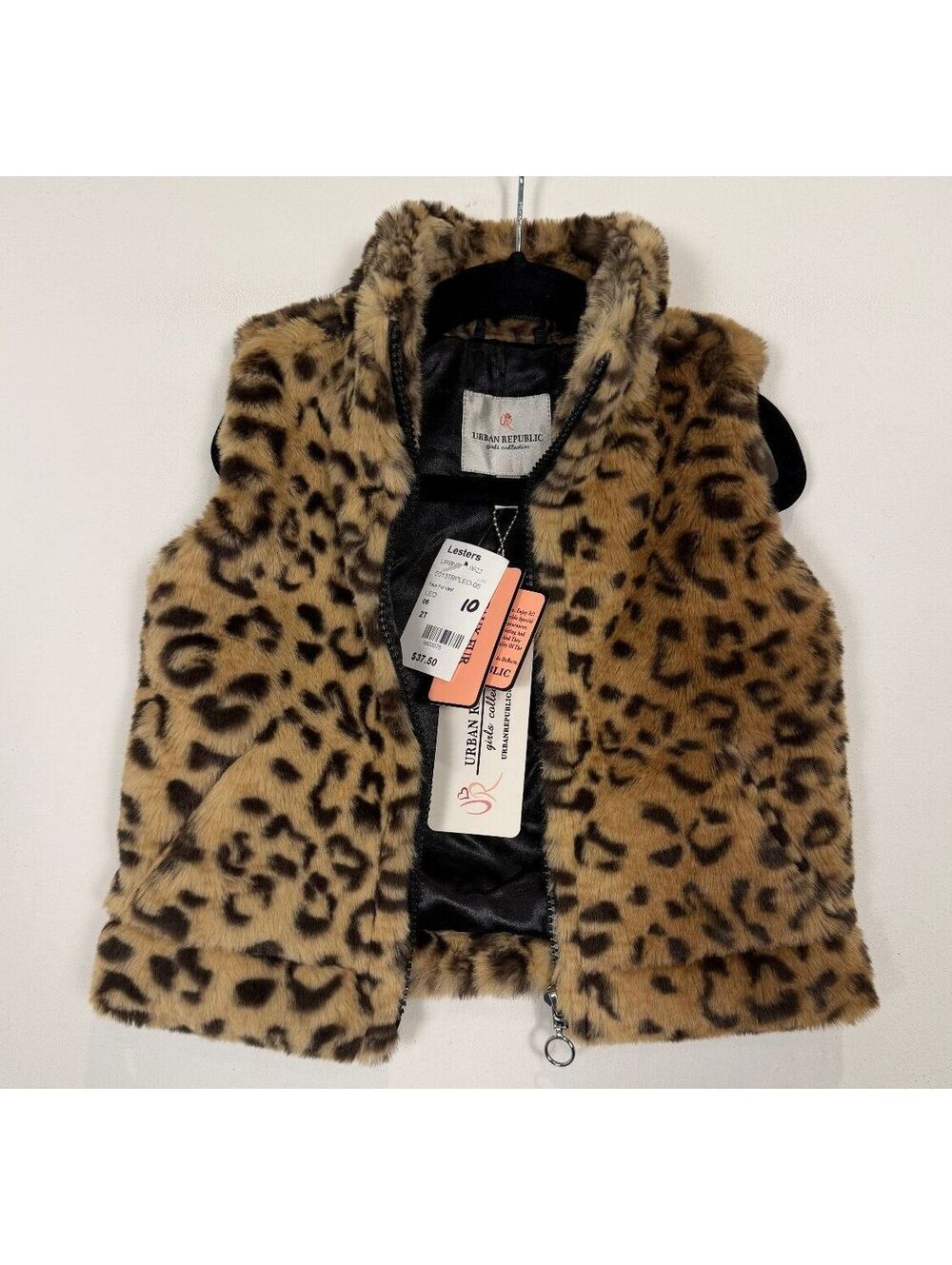 Urban Republic Toddler Girls Faux Fur Leopard Print Vest NWT Size 2T
